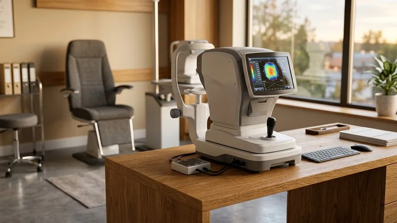 Computerized digital eye examination at Shrinetra Optical Sunderpur Varanasi
